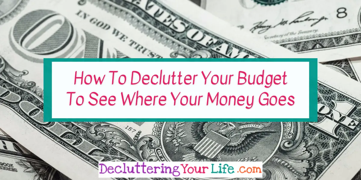 How To Declutter your Budget to Control Your Spending, Save Money, and Learn WHERE Your Money Goes Each Month