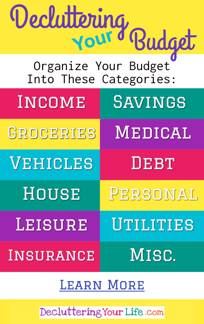 How To Declutter Your Budget - Simple Tips to help you gain control of your finances and spending to figure out WHERE your money goes every month.