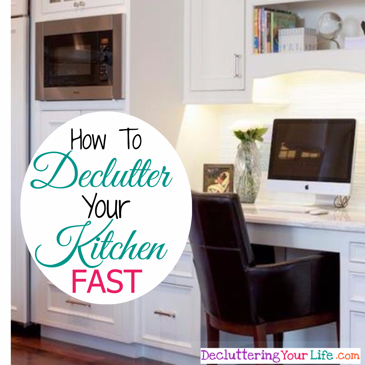 Declutter your kitchen - how to declutter your kitchen FAST with this simple one-day (or less) declutter method.