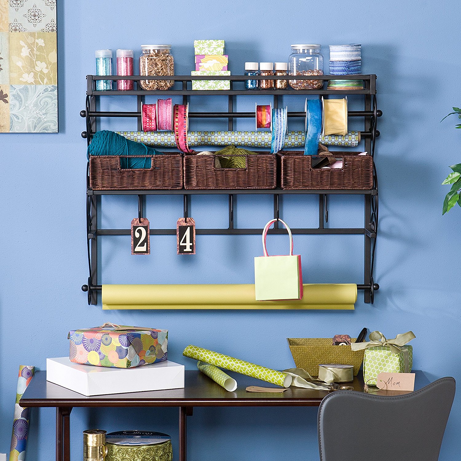 Beautiful way to organize the craftroom - perfect for my wall