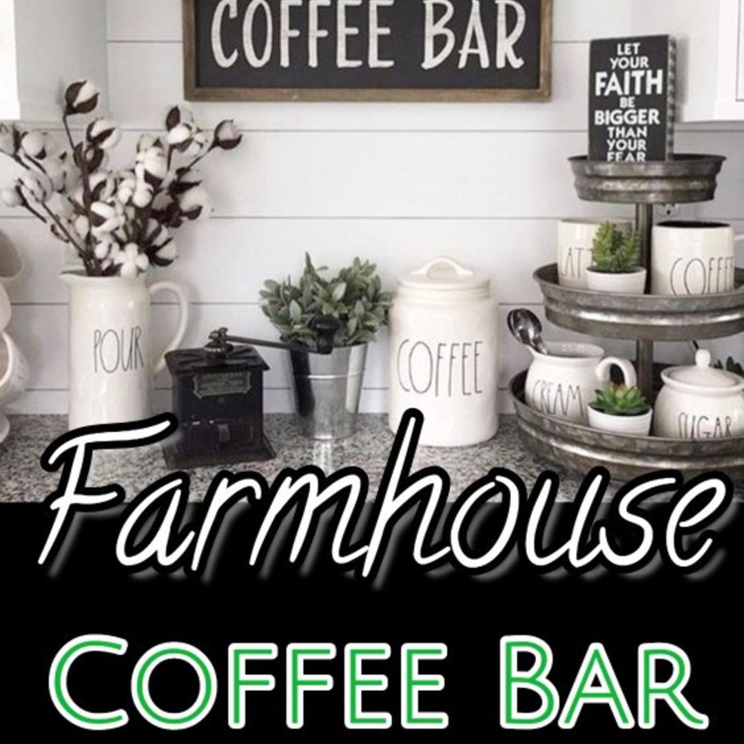 Farmhouse kitchen coffee bar ideas