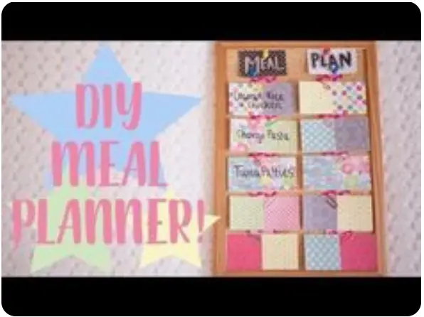 How to make a weekly meal planner board for your kitchen wall
