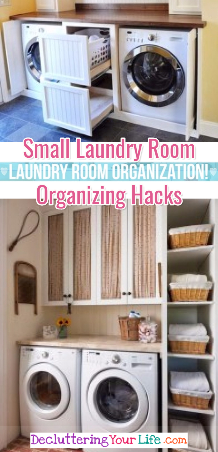 Small laundry room organization hacks, tips and clever ideas