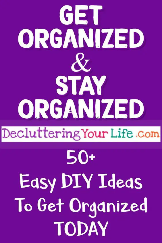 Getting organized at home - let's get organized at home WITHOUT feeling overwhelmed! Best organizing ideas on Pinterest! Get organized!  style=