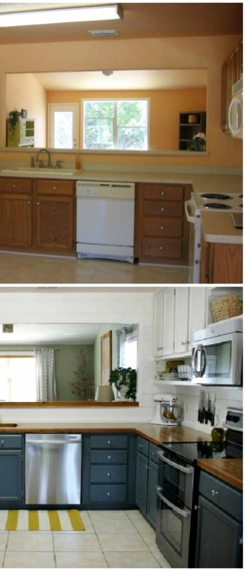 Small kitchen remodel - before and after pictures of small kitchen makeovers #kitchenideas #farmhousedecor #kitchendecor #kitchenremodel #diyhomedecor #homedecorideas #farmhousekitchen