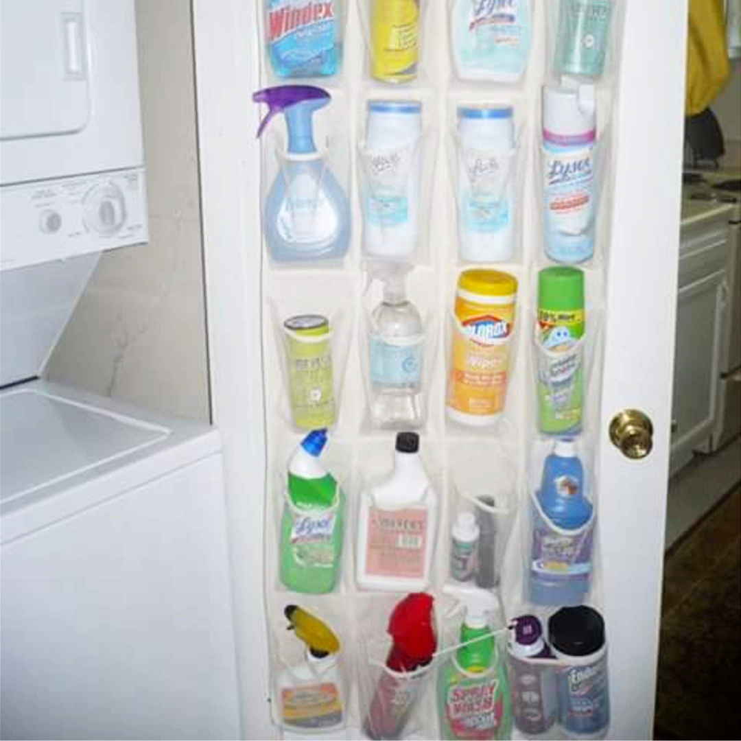 DIY organization hacks and organizing ideas for cleaning supplies