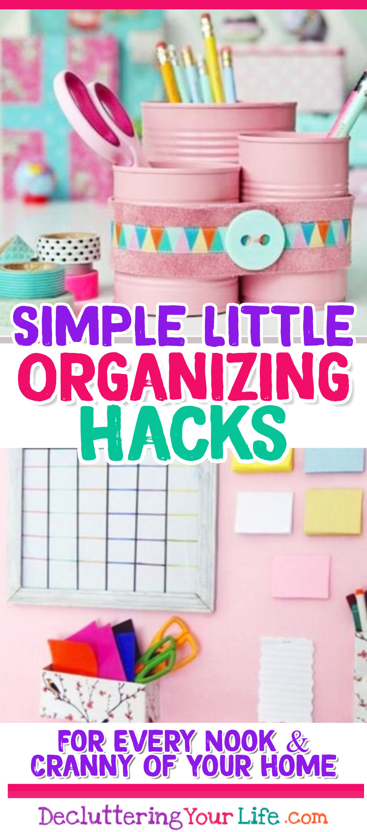 Organization Ideas for the Home - Simple Little Organizing DIY ideas, tips and hacks for every room in your home.