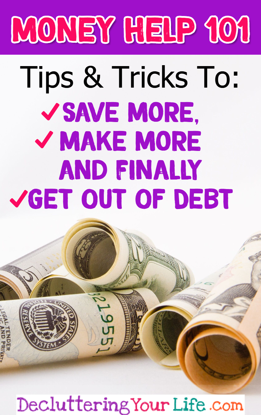 Money Help for Women and Busy Moms - tips to spend less, save more, MAKE more and finally get out of debt to stop living paycheck to paycheck #makemoney #momhacks #budgetinghelp 