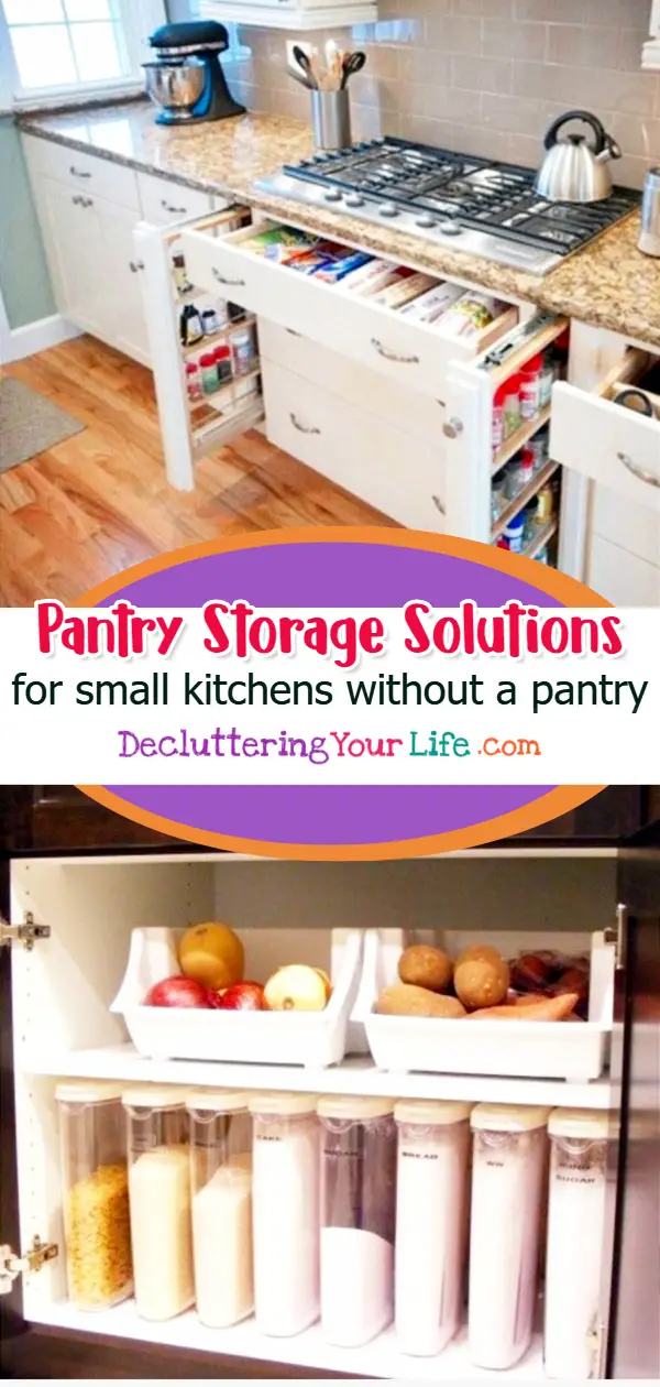 Pantry Storage Solutions for Small Kitchens without a Pantry - Pantry Alternatives and No Pantry Organization Ideas  - Pantry cabinets and cupboards and other awesome  pantry storage solutions 
