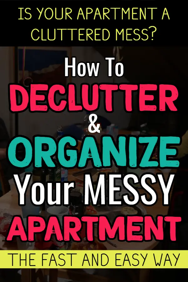 Apartment cleaning hacks - if you're overwhelmed with the clutter in your messy apartment, try these apartment cleaning hacks to declutter and organize your apartment. These apartment organization ideas and decluttering ideas will get your apartment neat, clean and clutter free in no time. Small apartment organization hacks, small apartment bathroom ideas and more DIY apartment ideas to get organized and STAY organized.