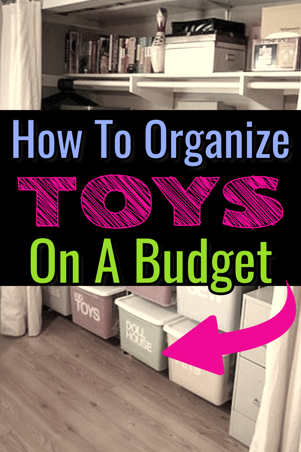 Organizing Toys - let's declutter and organize toys in the playroom, living room, bedroom, in your kids toy closet or their room even if you're on a budget with these cheap DIY Dollar Store toy storage ideas for small spaces. Organizing toys in kids rooms and other toys storage solutions for small spaces - organize kids toys, games, books, stuffed animals, action figures, hot wheels and legos with these home organization ideas and tips - this is how to organize toys and declutter toy clutter
