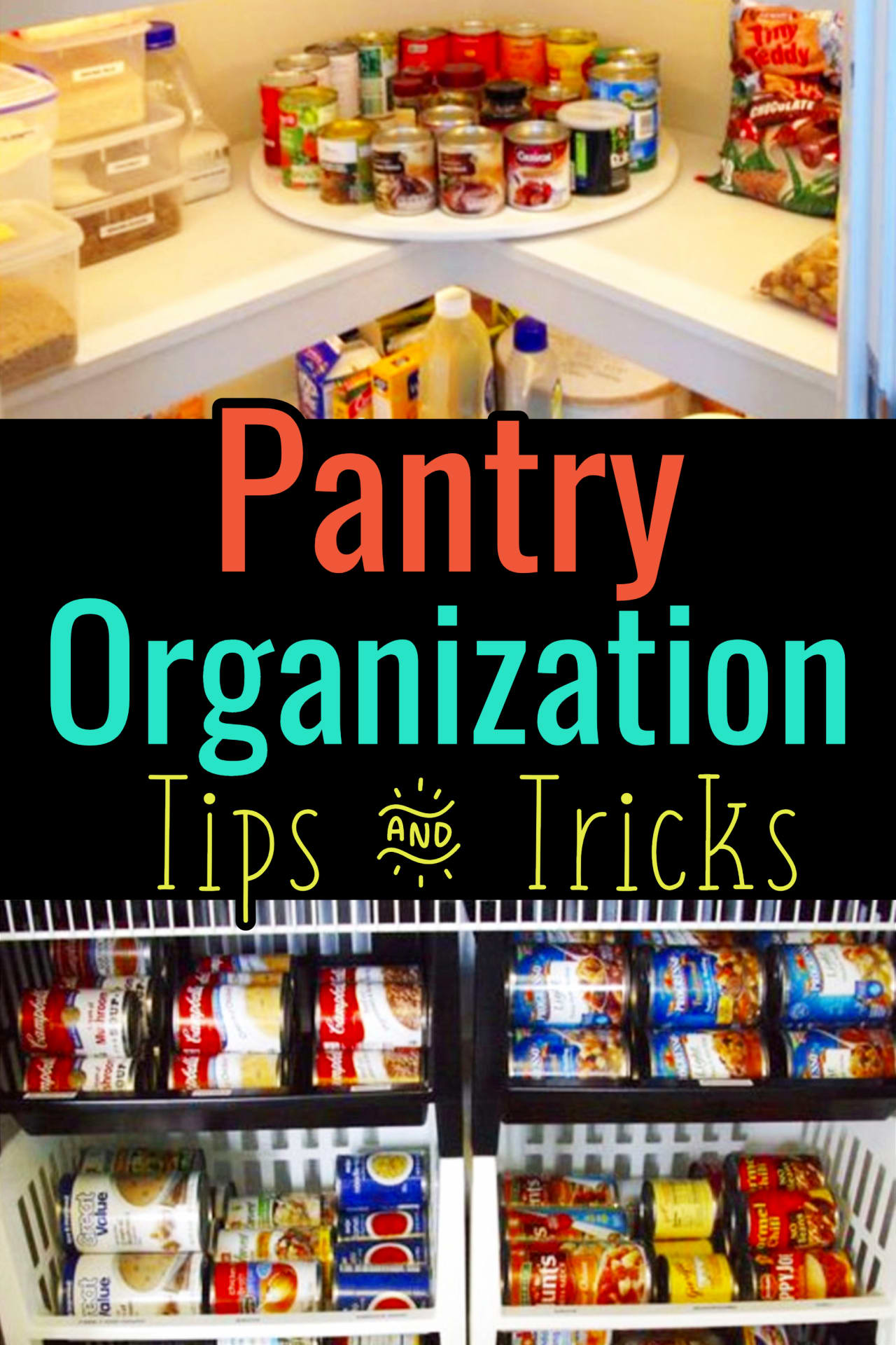 Pantry Organization! Declutter and organize your kitchen pantry with these pantry organization tips and tricks.  The pantry attracts so much clutter here's how Professional Organizers get organized in kitchen pantry areas (put this in your printable household notebook!)