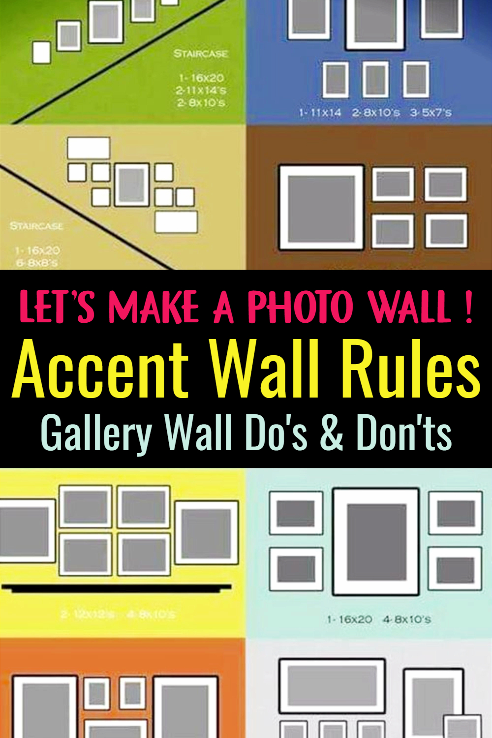 Accent Walls Rules for Creating a Photo Accent Wall - Images of Accent Walls and Accent Wall Ideas, Dos and Don'ts - PICTURES living room accent wall with brown furniture - decorating ideas for tv wall - accent wall paint pattern ideas - how to choose an accent wall in living room - examples of accent wall color combinations	- gallery wall dos and donts - learn how to make a photo wall in your room and how to create a gallery wall around tv