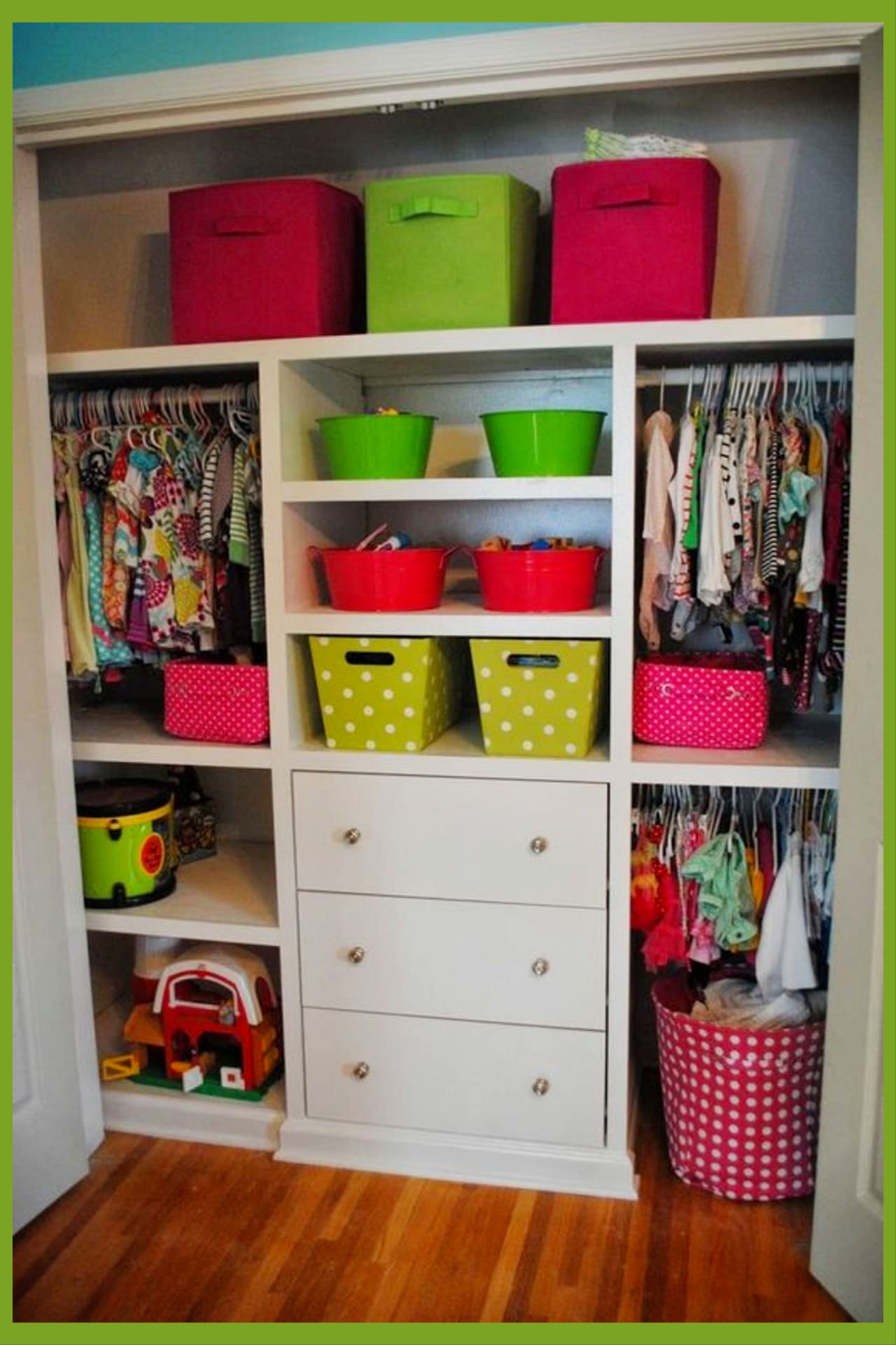 Baby nursery closet organization ideas and baby clothes organization ideas - super smart organization ideas for the home even if you're on a budget