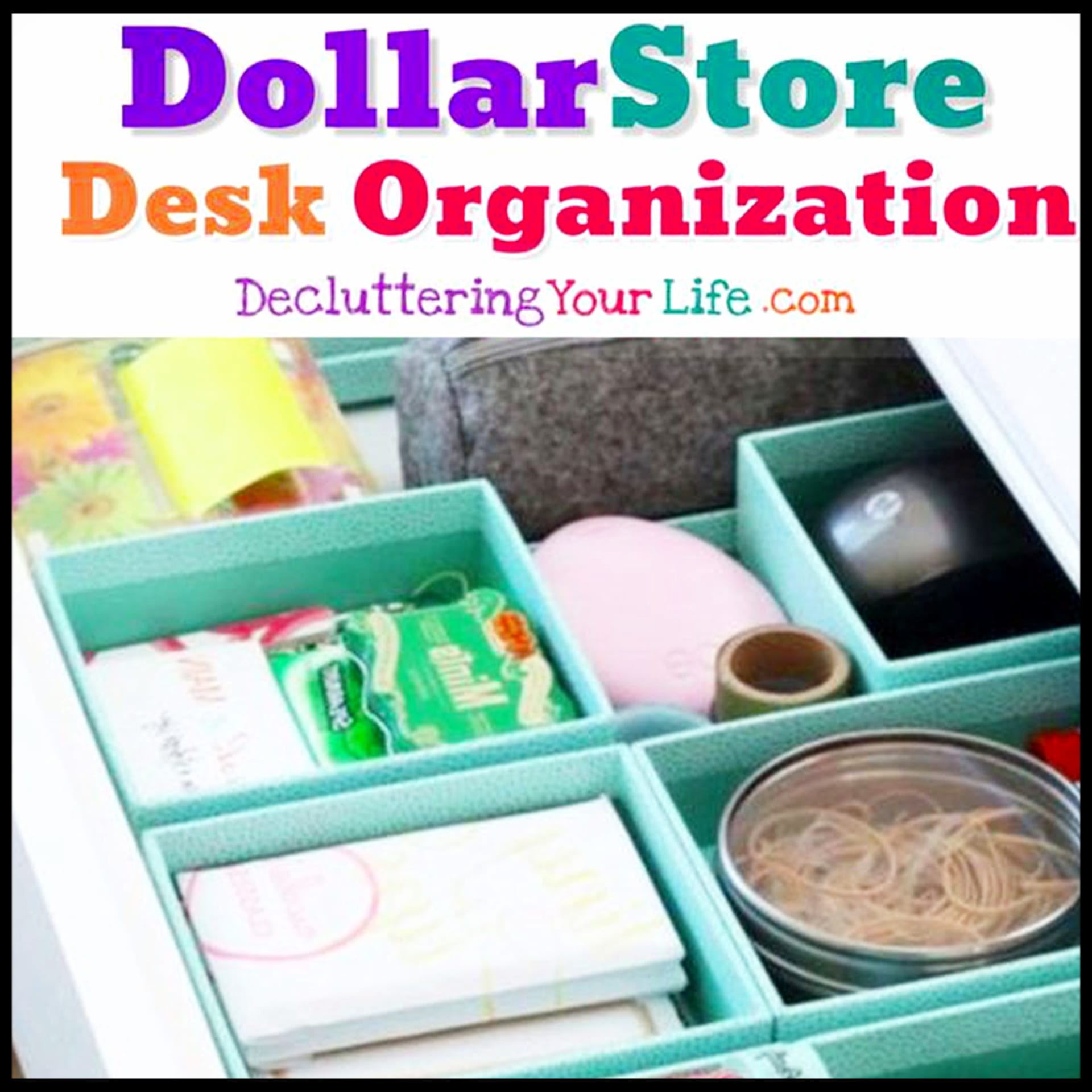 Dollar Stores desk organization ideas