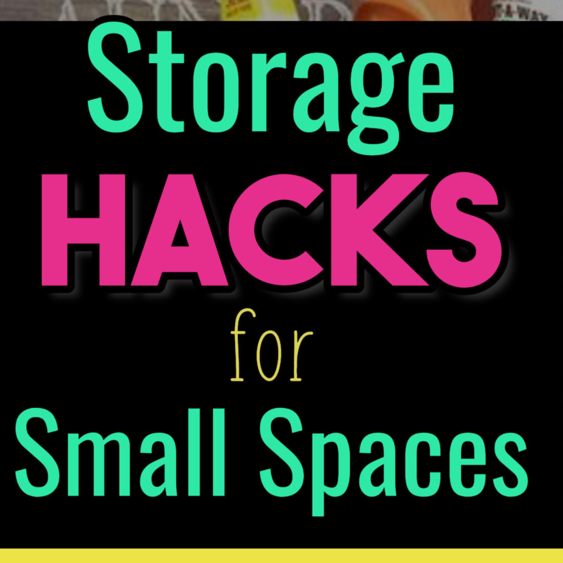 Simple storage and clutter solutions for small spaces.  Creative home organization hacks for organizing small spaces on a budget