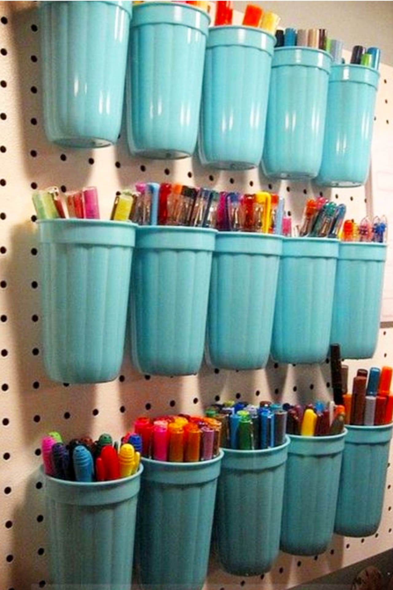 Dollar Stores Organizing - Craft room ideas on a budget with Dollar Store and Dollar Tree items and organizers - creative ways to organize your craft room wall