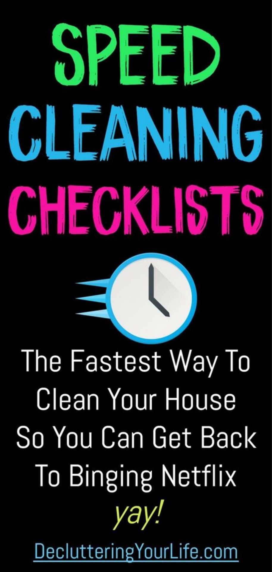 speed cleaning checklists