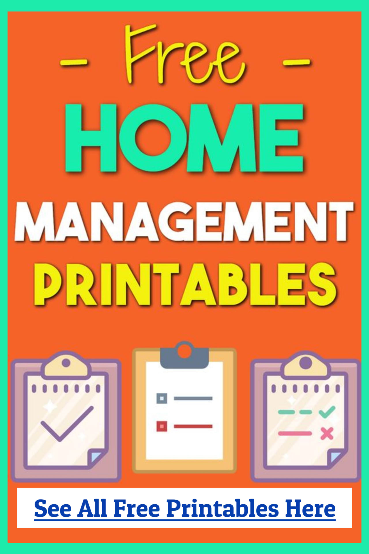 Home Management Binder Free Printables, worksheets, PDFs, logs and password keepers for your home management binder