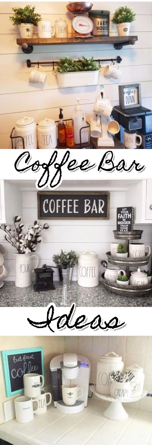 Coffee bar set up and organization ideas