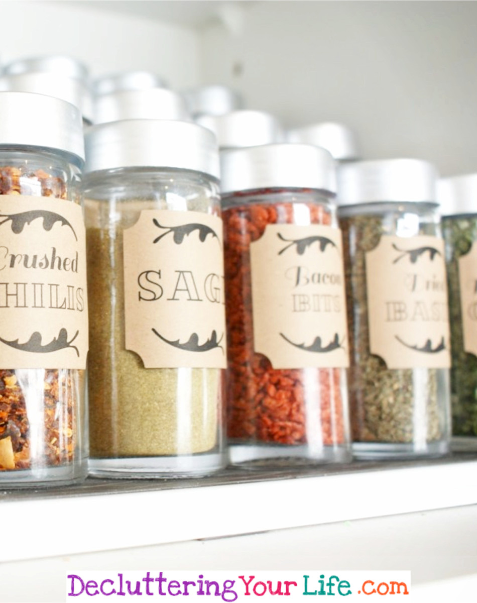 Dollar Store Organization ideas - organize your spice cabinets with these dollar tree organization hacks