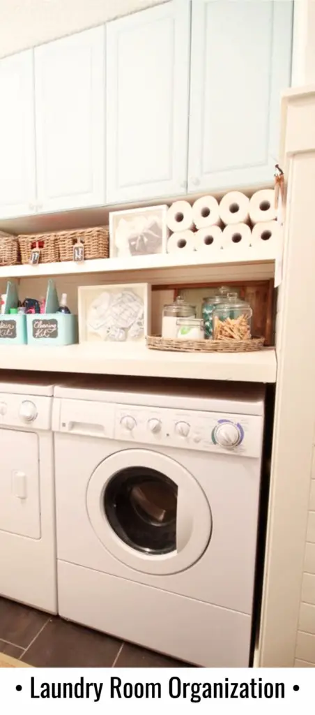 Clever laundry room organizing hack to get more storage space!