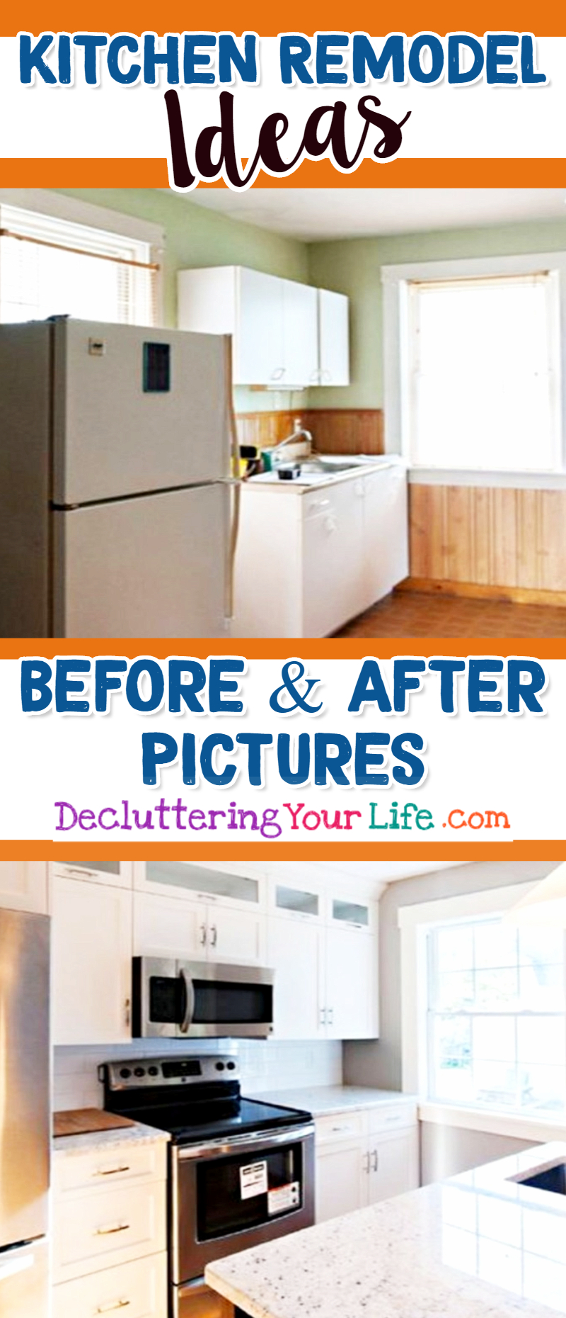 Kitchen Remodel Ideas-Before and After Pictures of Small Kitchens. LOTS of great makeover ideas for a small kitchen or apartment kitchen! #kitchenideas #beforeandafter #apartmentdecorating #diyhomedecor
