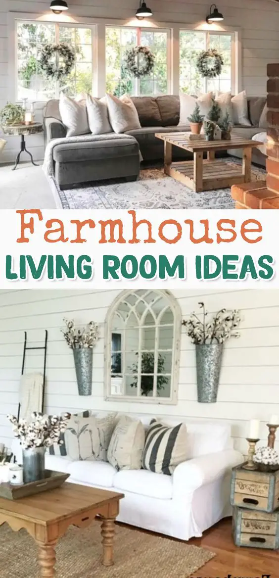 Farmhouse Living room Ideas - GORGEOUS decorating ideas for my living room!