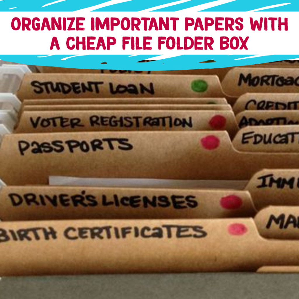 Desk Organization and Home Office Organization ideas - create a filing system to keep important papers safe and organized