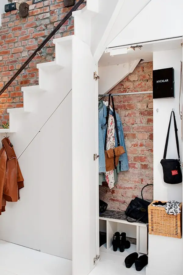 Under stair storage ideas - closet - coat closet under stairs