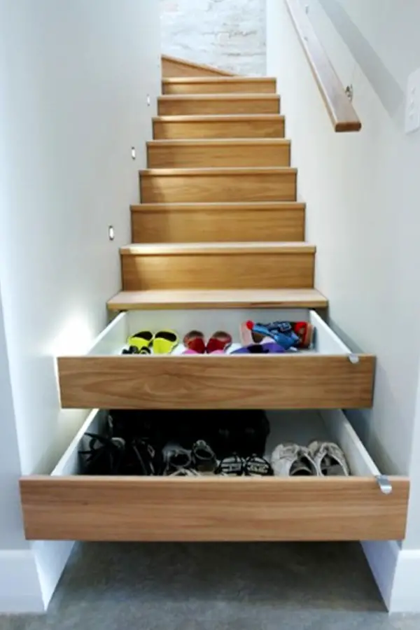 Under stair storage ideas - pull out drawers under stairs