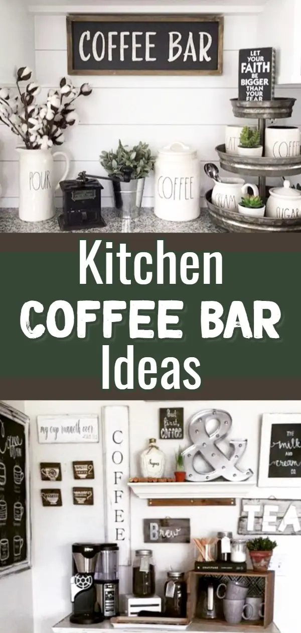 Coffee Bar Ideas – Stunning Farmhouse Style Coffee Bars and Beverage Stations for Small Spaces and Tiny Kitchens - DIY Coffee Station Ideas with Farmhouse Style