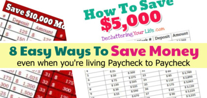 Money Savings Chart & Challenges To Save $5k-$10k in Weeks