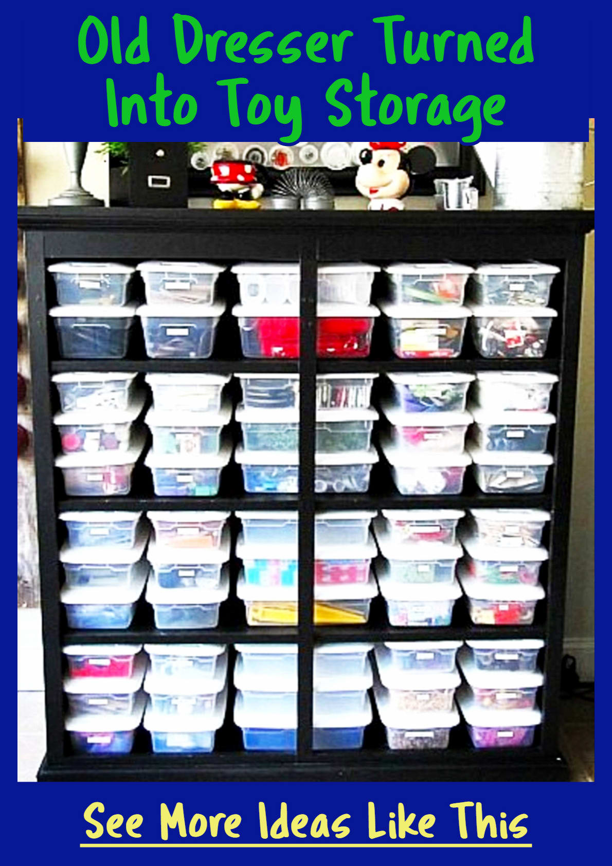 DIY Toy Storage Furniture - let's declutter and organize toys in the playroom, living room, bedroom, in your kids toy closet or their room even if you're on a budget with these cheap DIY Dollar Store toy storage ideas for small spaces. Organizing toys in kids rooms and other toys storage solutions for small spaces - organize kids toys, games, books, stuffed animals, action figures, hot wheels and legos with these home organization ideas and tips - this is how to organize toys and declutter toy clutter