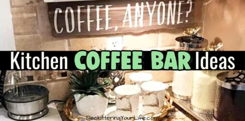 Kitchen Coffee Bar Ideas-30+ Coffee Bar PICTURES You’ll LOVE  - 30+ beautiful coffee bar ideas for kitchen counters with LOTS of pictures of coffee bars in kitchens like yours...