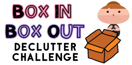 Decluttering Club-Get Rid Of It Challenge (Box In/Box Out)  - a super simple declutter challenge that makes it SUPER easy to remove clutter from your home