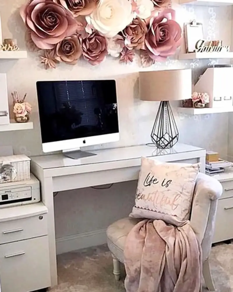 Feminine Home Office Ideas For Women on a Budget - From: Popular Home Decorating Ideas and Trends