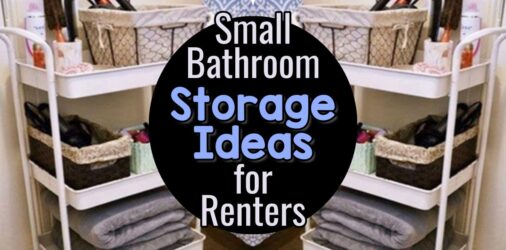 Small Bathroom Storage Ideas For Renters on a Budget  - budget-friendly AND renter-friendly bathroom storage ideas and small bathroom organization hacks...