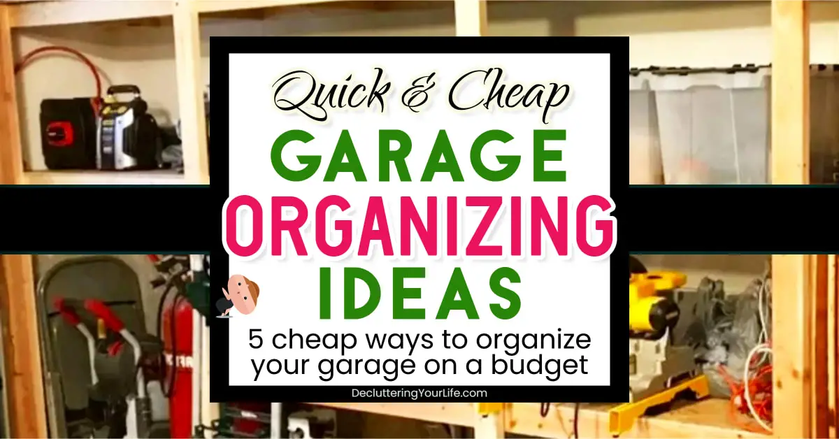 Garage Storage Ideas - 5 Quick and CHEAP Garage Organizing Ideas Storage Solutions and Organization Hacks For Ways To Organize Your Garage On a Budget - homemade DIY garage storage ideas