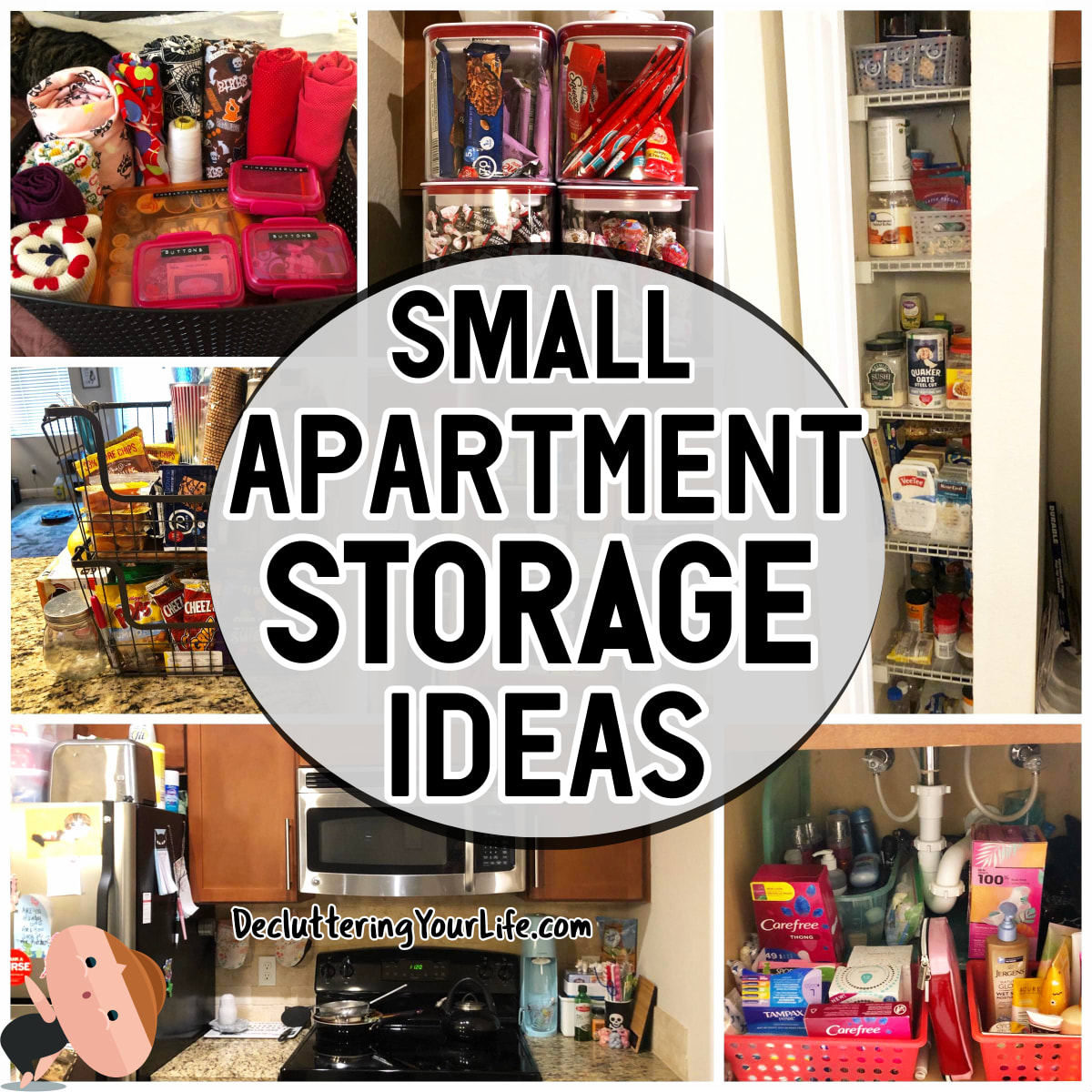 How to organize a small apartment with NO storage - 50 clever ways to organize a small apartment