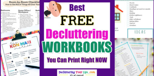 Free Decluttering Workbooks-KonMari Method PDF & More  - these are the best FREE decluttering pdf workbooks I've found online - and they're SUPER helpful...