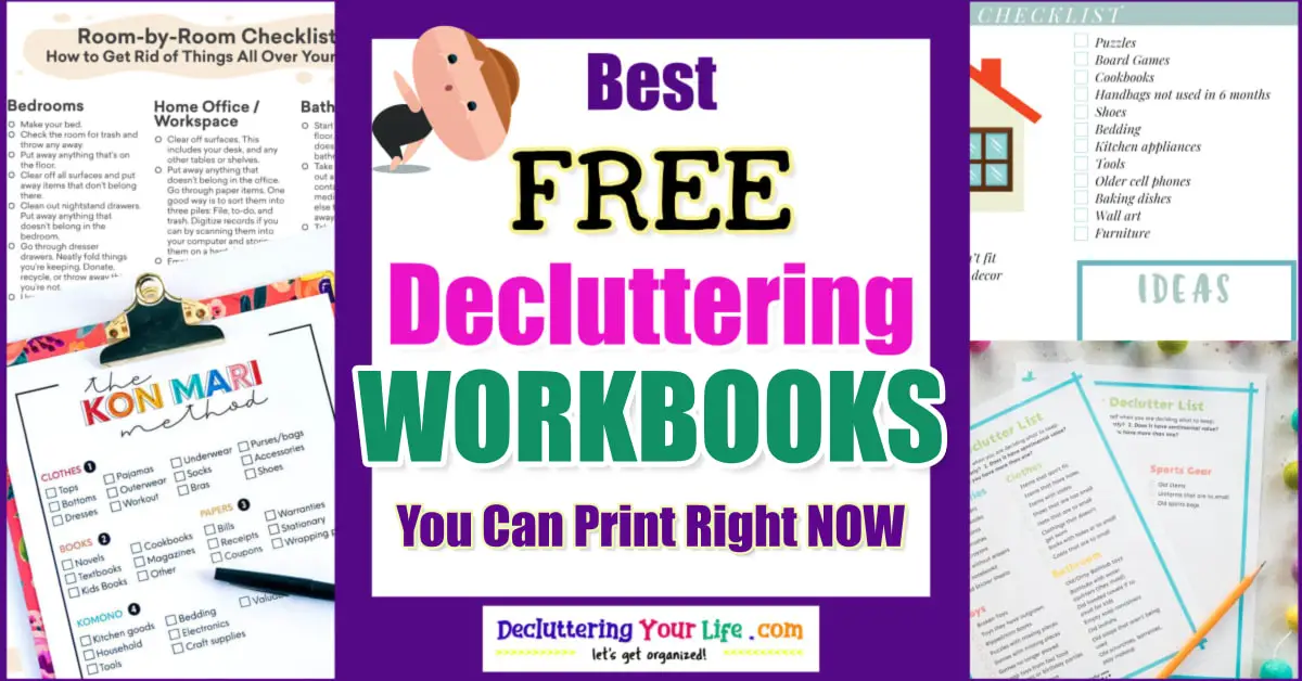 Free Decluttering Workbooks Konmari Method Pdf More Decluttering Your Life