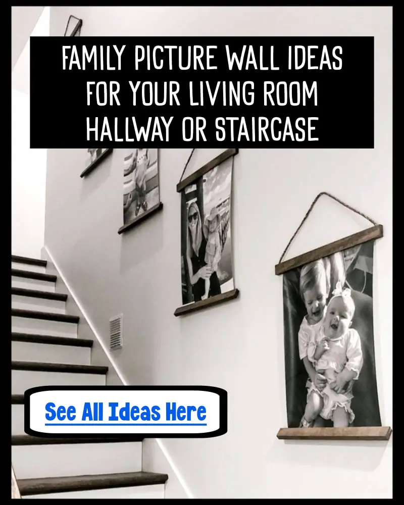 family picture wall ideas for your living room, hallway or staircase