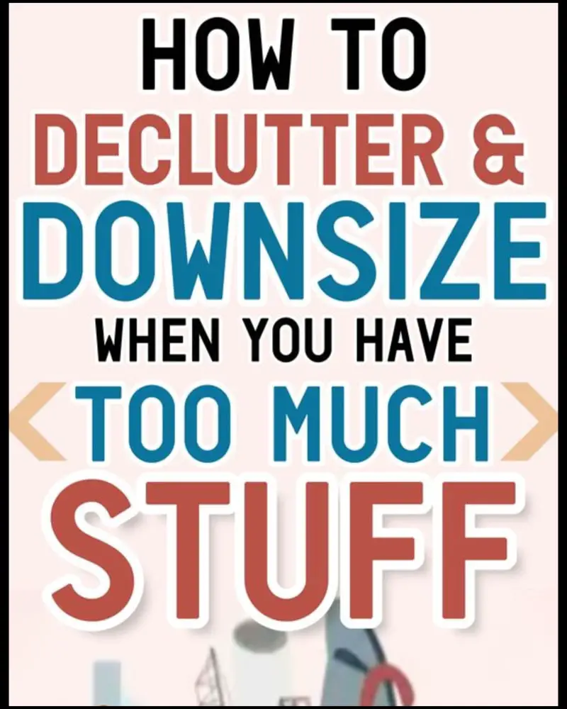 Don't just ORGANIZE clutter- learn how to declutter and downsize when you have too much stuff