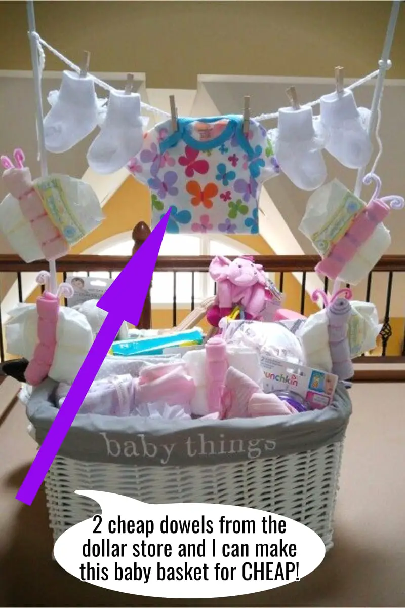 girl unique baby shower basket ideas