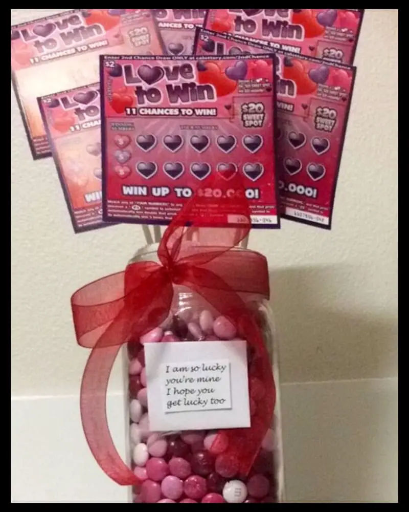 Scratch off gift basket ideas - creative ways to gift scratch offs for Valentines Day for boyfriend