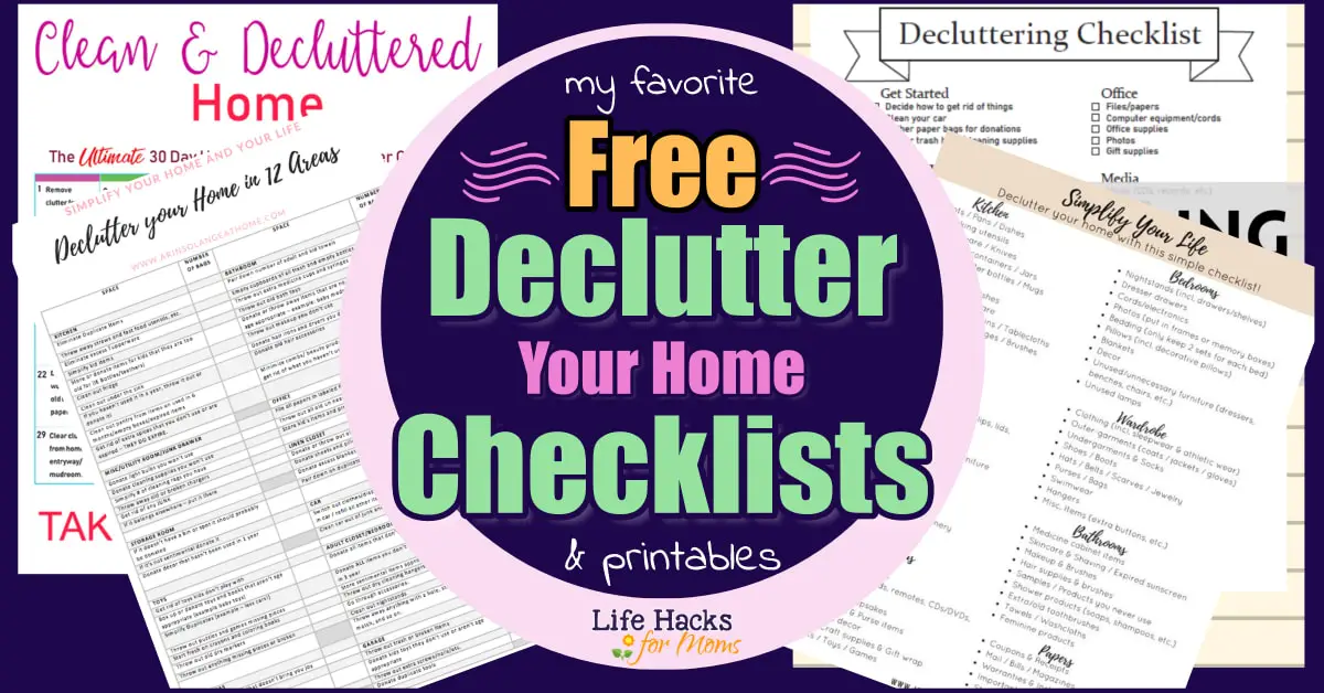 free printable declutter checklist pdf printables and worksheets
